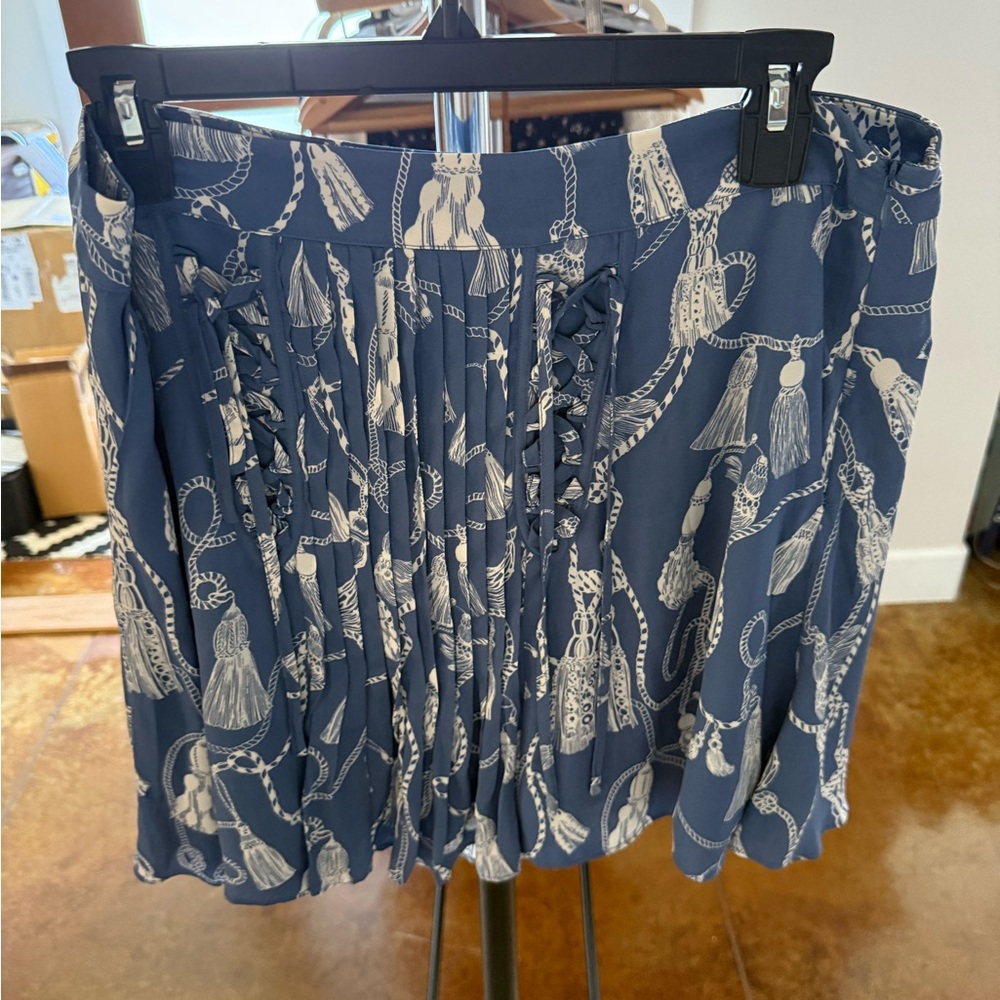 REISS Elegant Blue and White Skirt